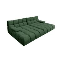 BIG SOFA VIVIEN Smaragdgrün Velvet - Smaragdgrün/Schwarz, Kunststoff/Textil (296/85/178cm) - KAWOLA