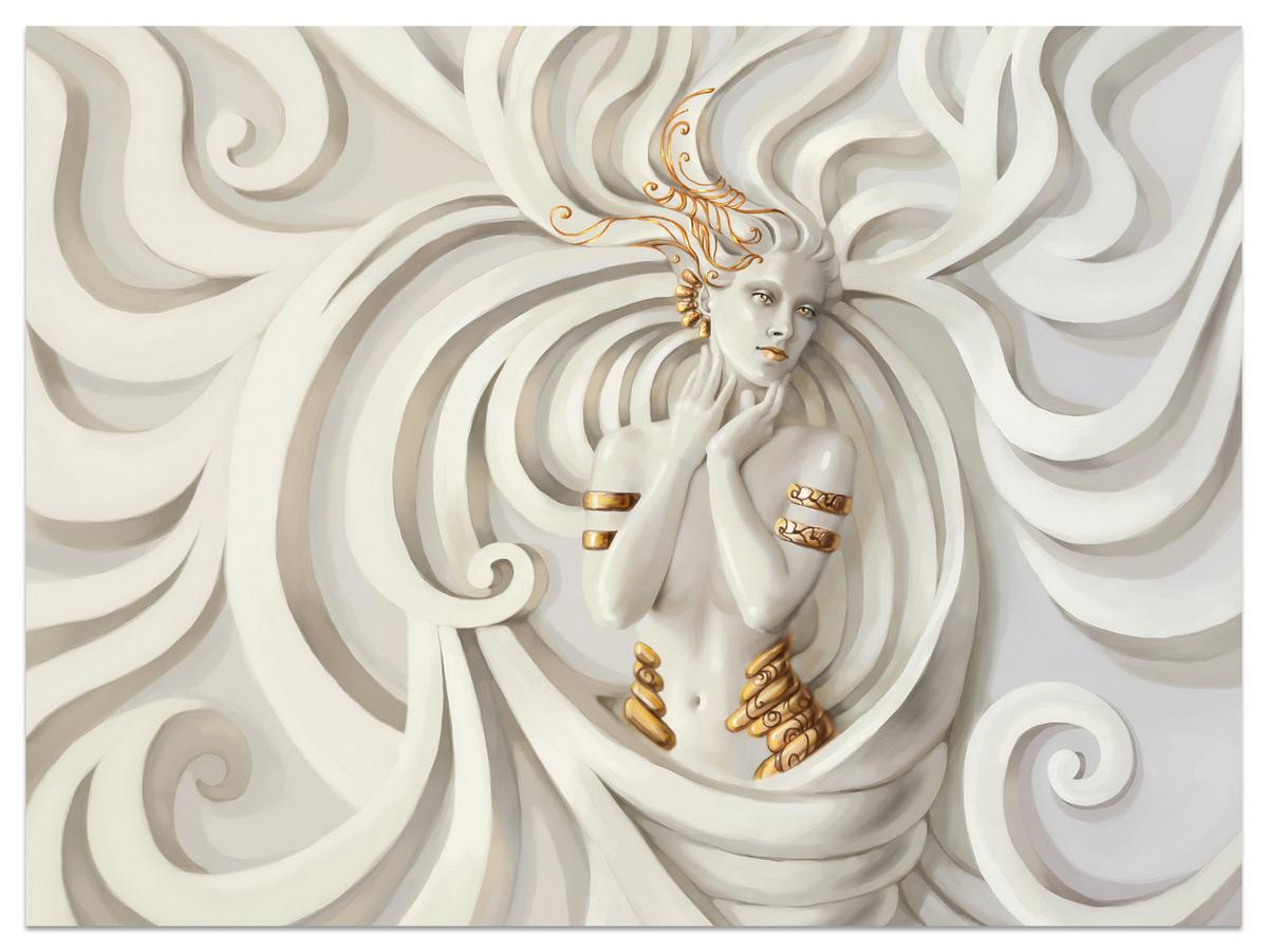 FOTOTAPETE Medusa Abstraktion 3D Effekt 200x140 - Beige, Papier (200/140cm) - Muralo