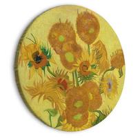 RUNDES BILD Gelb 60/60 cm - Gelb, Textil (60/60cm) - KUNSTLOFT