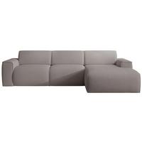 ECKSOFA Bouvi Graubraun rechts - Graubraun/Schwarz, Kunststoff/Textil (165/310cm) - Selsey