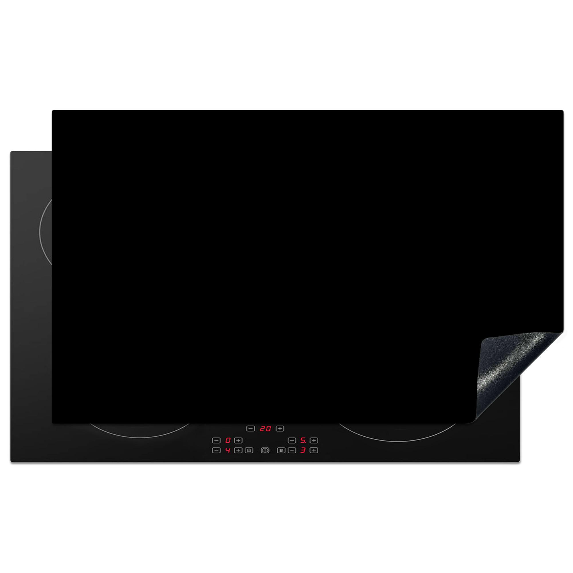 HERDABDECKPLATTE Schwarz - Einfarbig Induktionsmatte 83x51 cm - Schwarz, Kunststoff (83/51.5/0.2cm) - MuchoWow