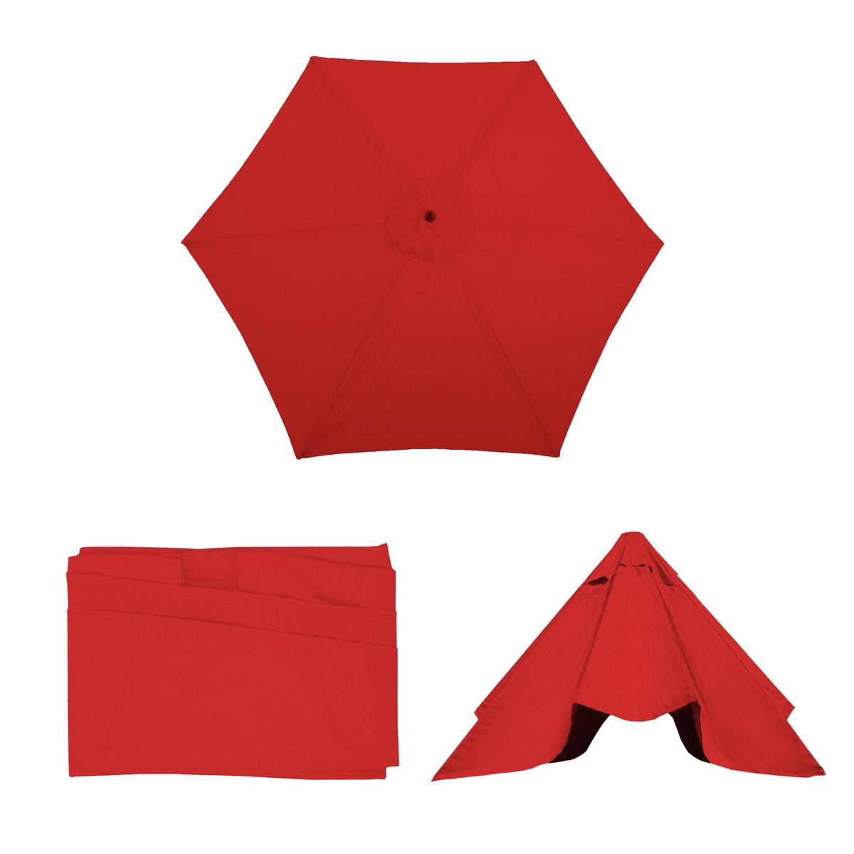 ERSATZ-BEZUG FÜR SCHIRM Rot - Rot, Textil (290/290cm) - MCW