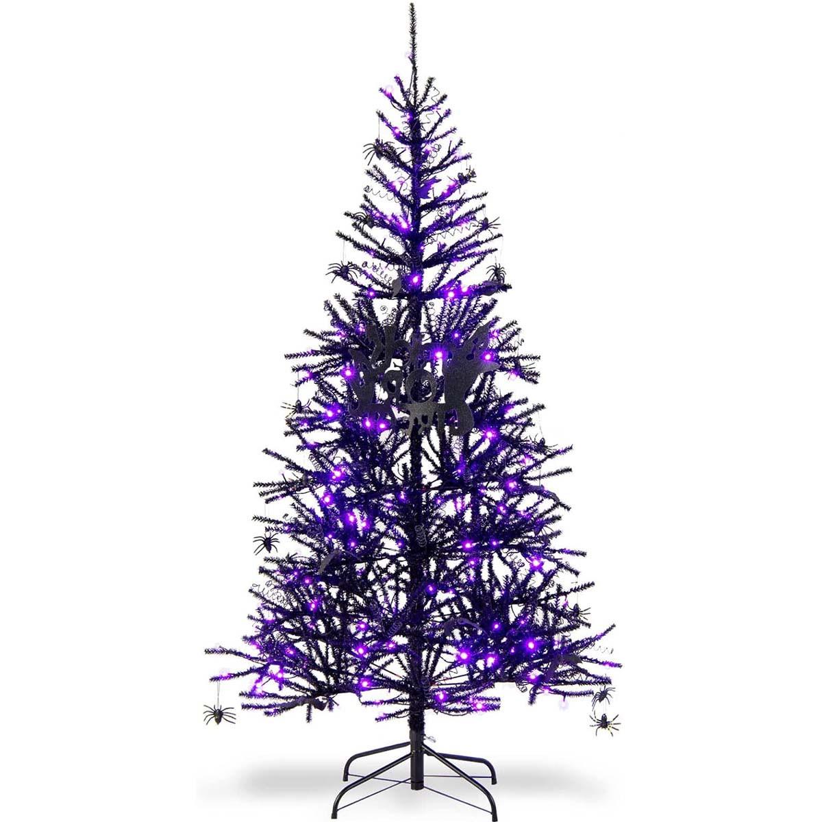 WEIHNACHTSBAUM Schwarz - Schwarz, Kunststoff (183cm) - COSTWAY