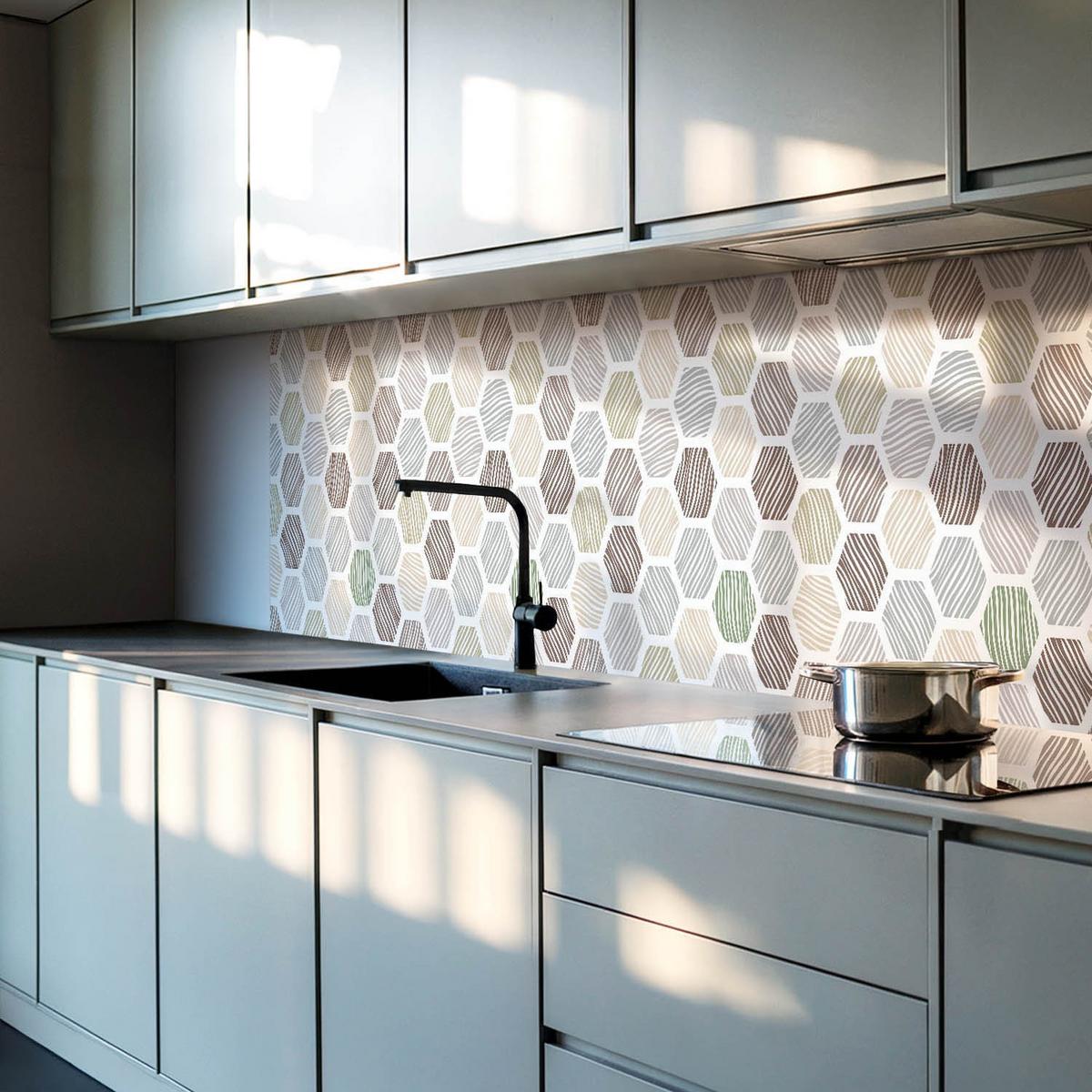 WANDPANEEL 120x60 cm selbstklebend Linaria - Multicolor, Kunststoff (60/1.6/120cm) - Wallfluent