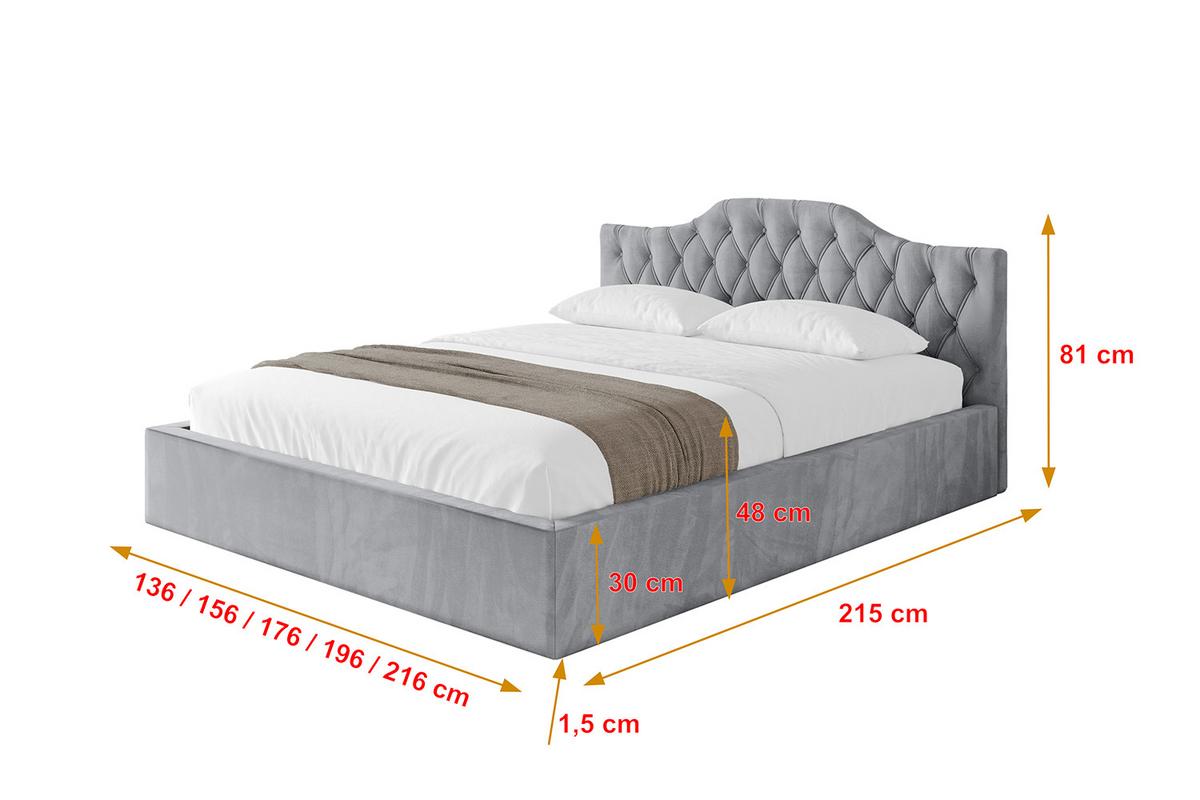 POLSTERBETT mit Bettkasten und Lattenrost, Bett mit Matratze H3/H4 - FALIO-V1 120x200 Hellgrau - Hellgrau, Holzwerkstoff/Textil (120/200cm) - ALTDECOR