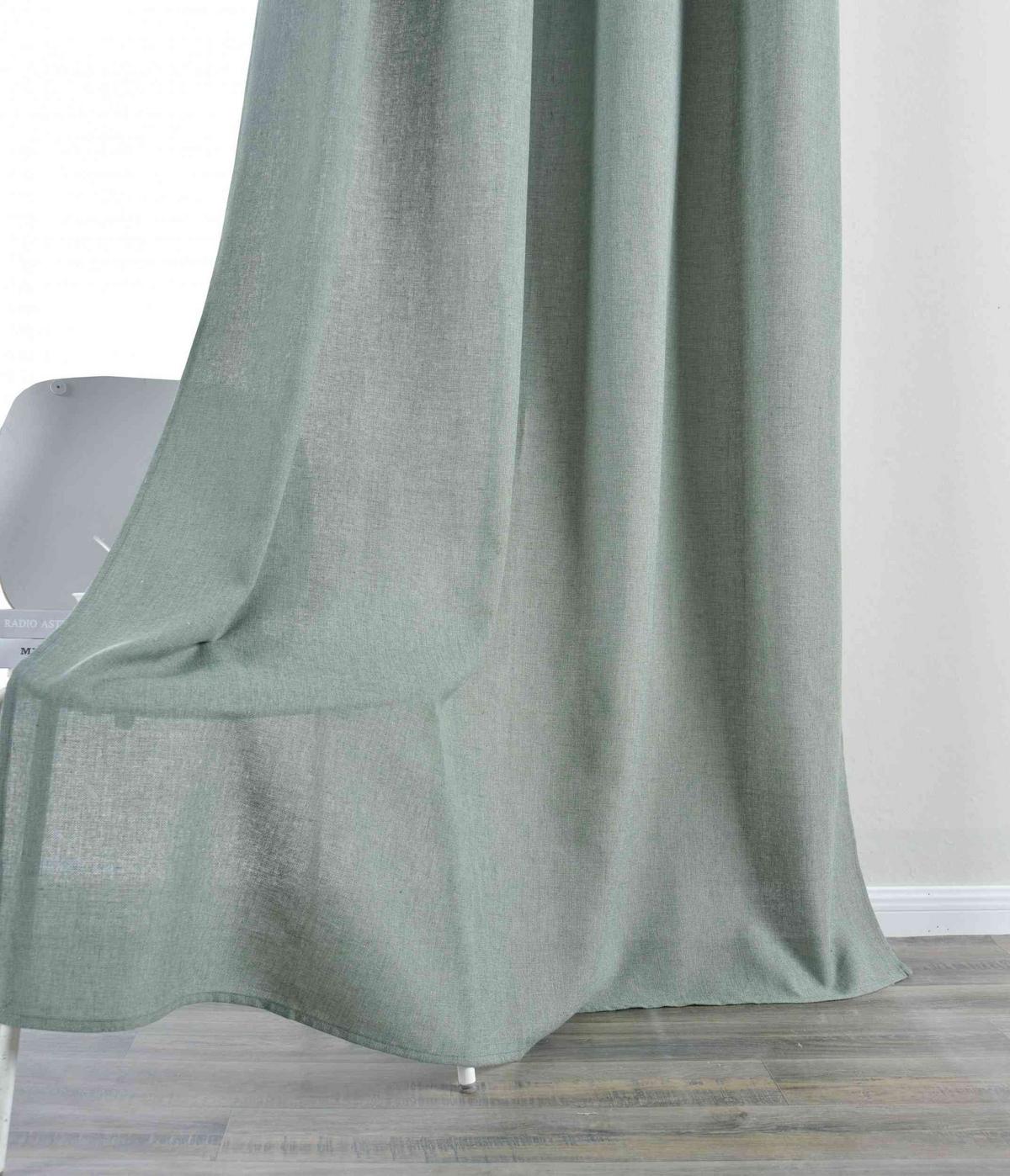 VORHANG 2ER SET »Essen« HxB 245x145 cm Grün - Grün, Textil (145/245cm) - Gardinenbox