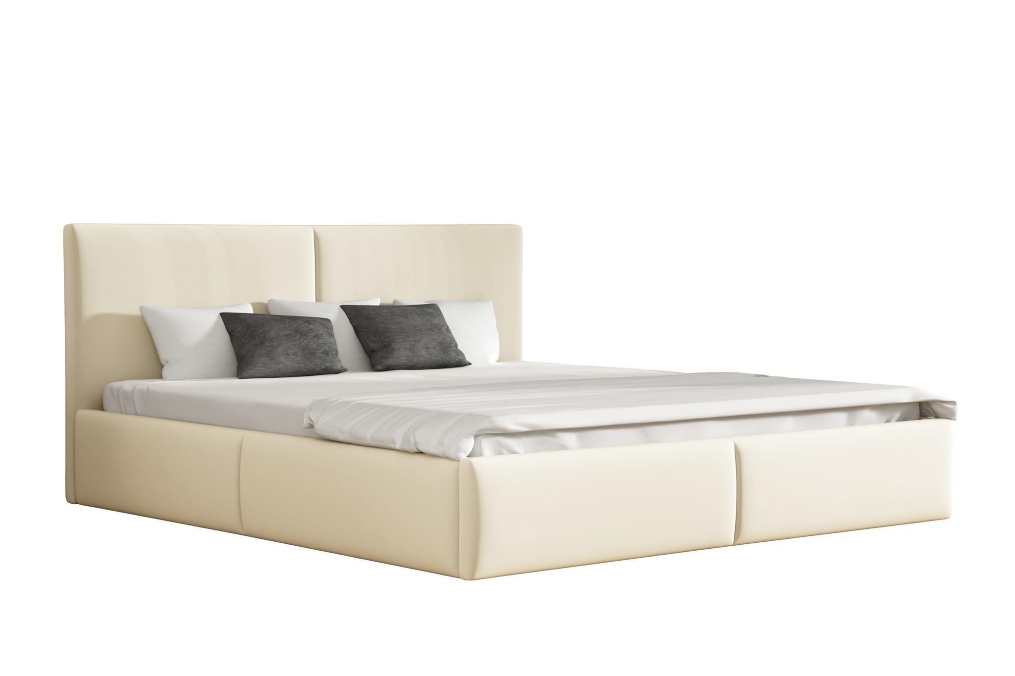 POLSTERBETT Bergen Magic Velvet Komplett - Creme, Holzwerkstoff/Textil (120/200cm) - Fun Möbel