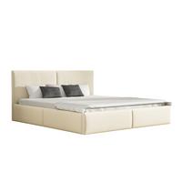 POLSTERBETT Bergen Magic Velvet - Creme, Holzwerkstoff/Textil (140/200cm) - Fun Möbel