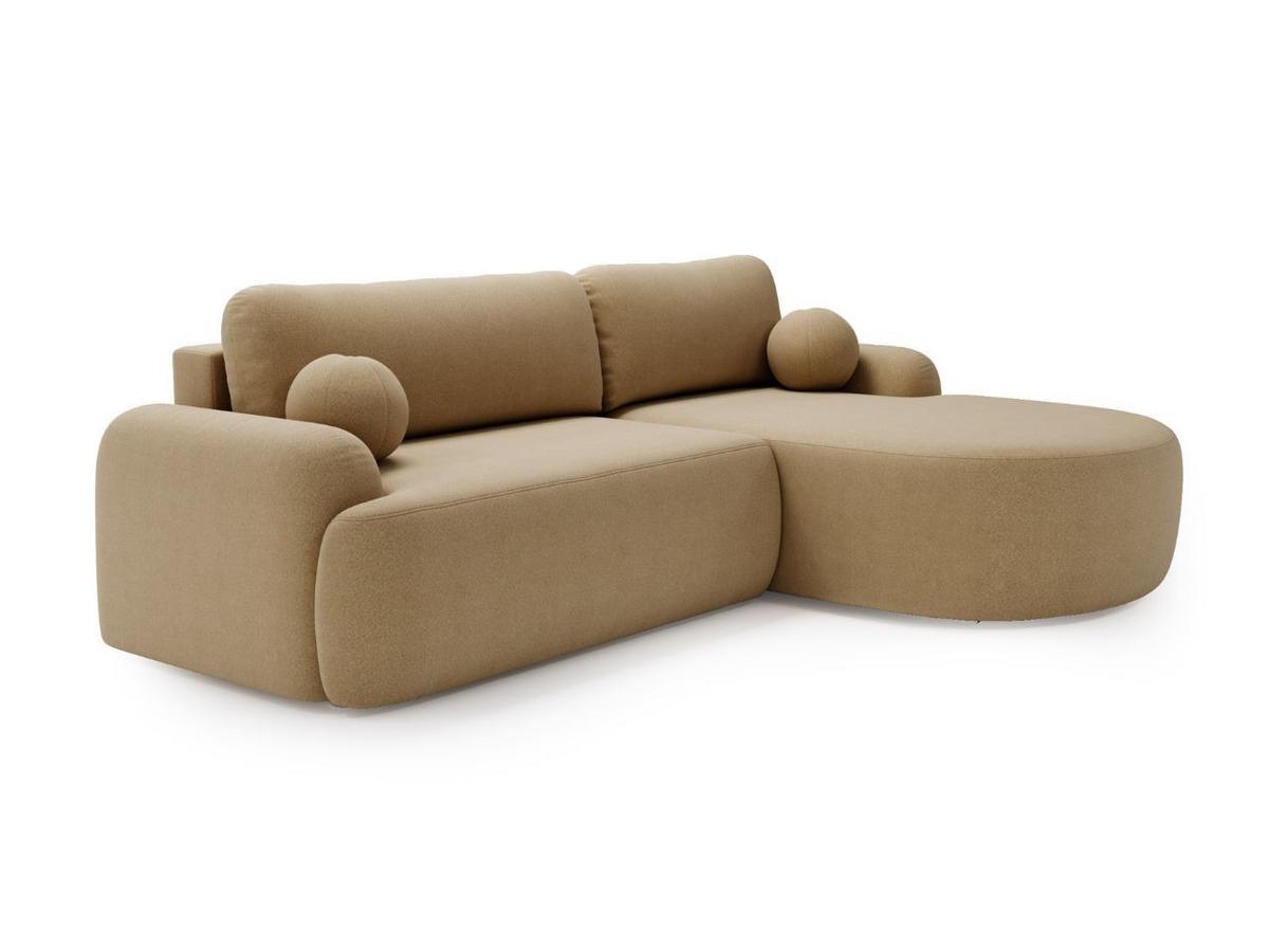 ECKSOFA Aurio Hellbraun Rechts - Hellbraun, Holz/Textil (261/177cm) - Graingold