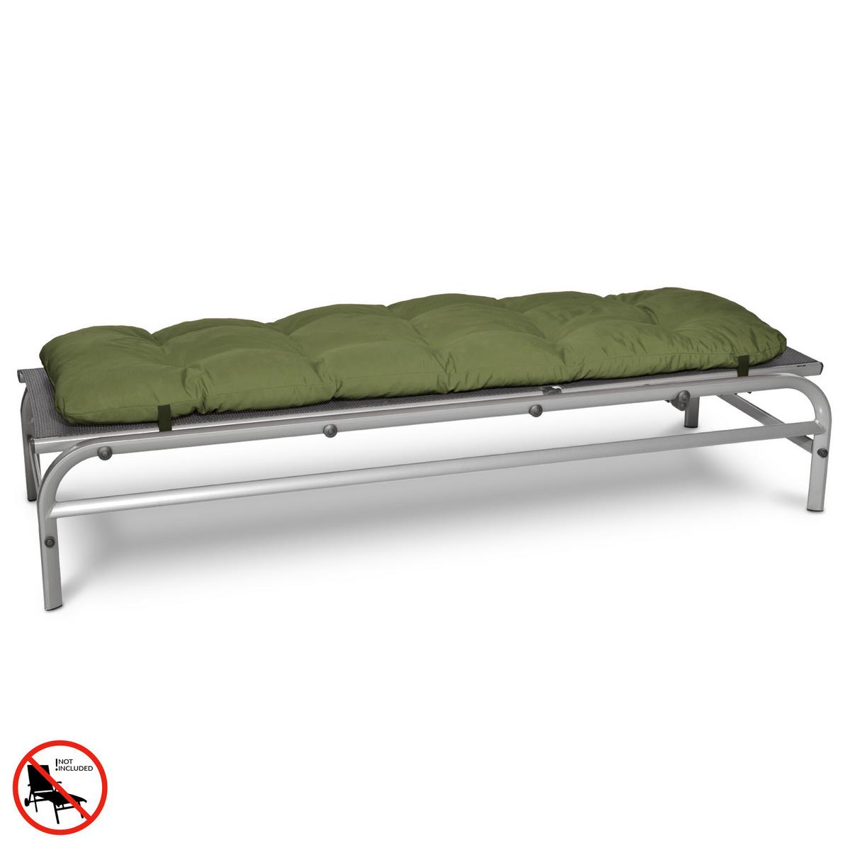 ROLLLIEGENAUFLAGE Flair RL 190x60x8cm Olivgrün (2tlg) - Olivgrün, Textil (60/190cm) - Beautissu 
