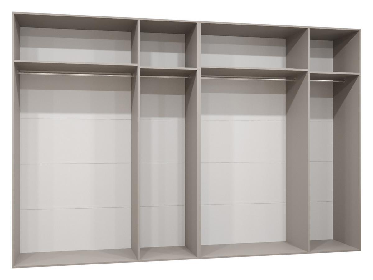 DREHTÜRENSCHRANK Mila III 300 - Goldfarben/Nussbaumfarben, Holzwerkstoff/Kunststoff (300/202/52cm) - MIRJAN24