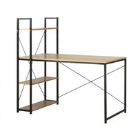 SCHREIBTISCH L120cm mit 4 Regalen im Industrial-Stil - Apfelbaumfarben, Holzwerkstoff (120/60/120cm) - Calicosy