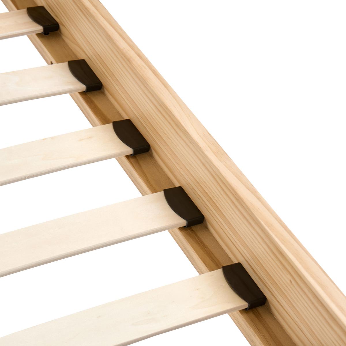 BETT mit Lattenrost 180/200 cm Kiefernholz Hellbraun Mascortel - Hellbraun, Holz (180/200cm) - Beliani