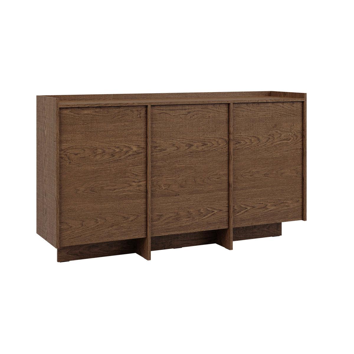 SIDEBOARD Japandi Dunkles Holz - Braun, Holzwerkstoff (152/89.6/38cm) - Petits-meubles