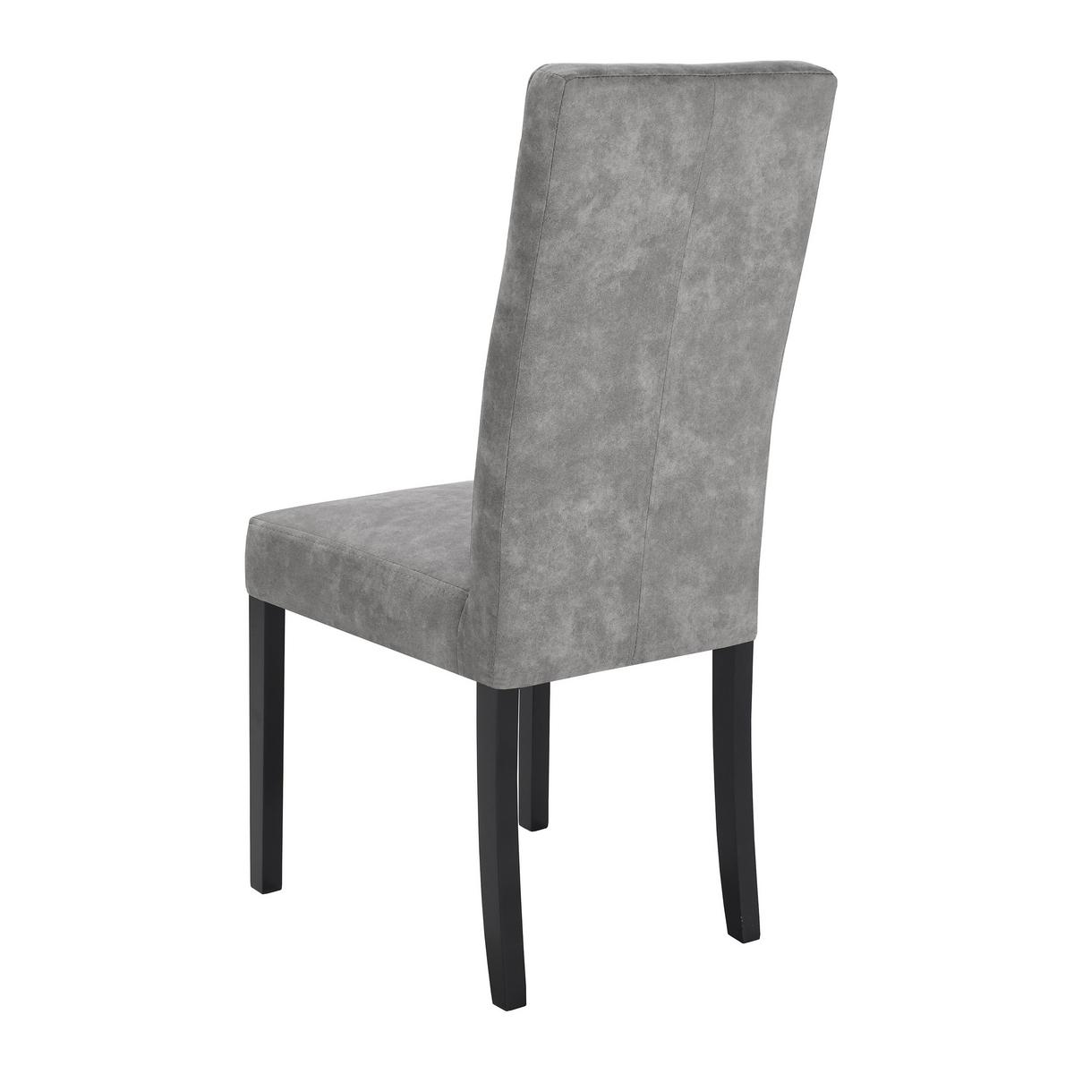STUHL Solis mit schwarzen Holzbeinen, Polsterstuhl, Hellgrau - Hellgrau/Schwarz, Holz (45/100/42cm) - Beautysofa