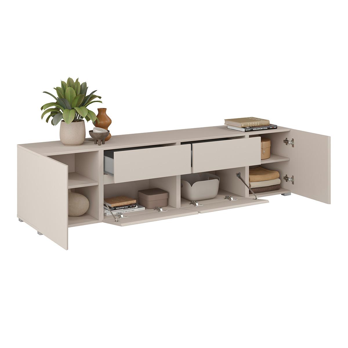 TV-MÖBEL Maxis Kaschmir - Beige, Holzwerkstoff (195/48/40cm) - Petits-meubles