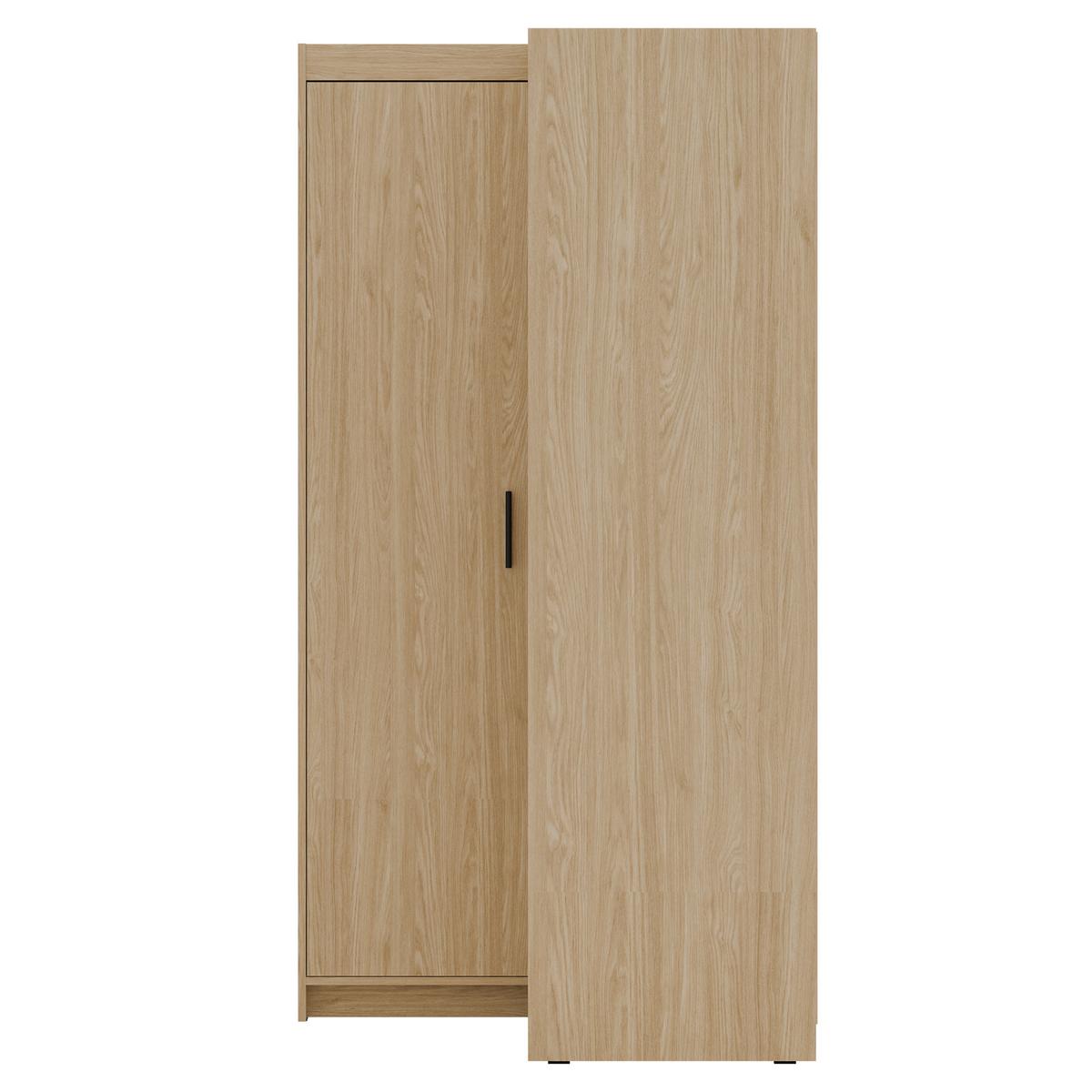 ECKSCHRANK Elena mit 2 Türen, 95x95 cm, Eiche Geölt - Hellbraun/Eichefarben, Holzwerkstoff (95/190.5/95cm) - Beautysofa