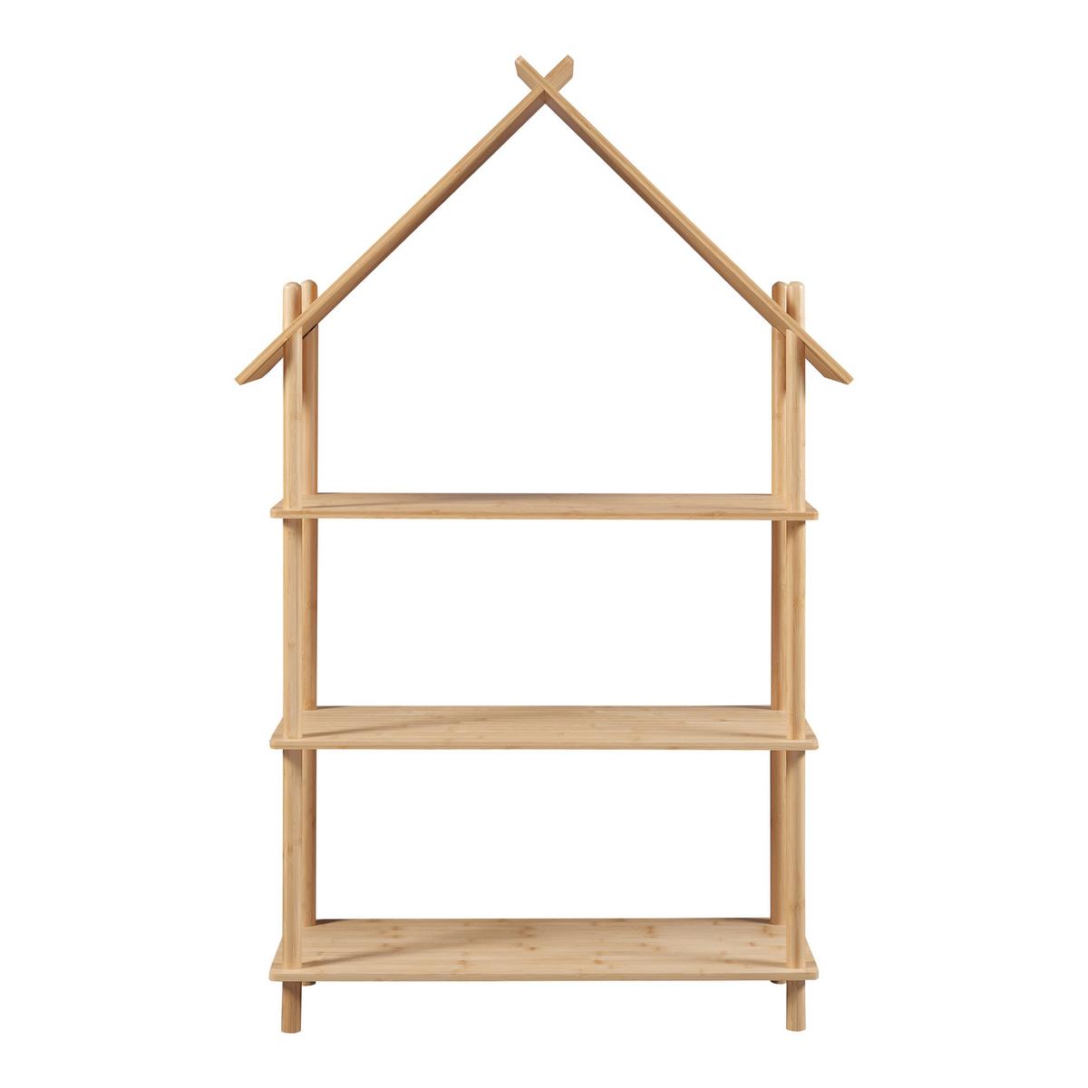 KINDERREGAL Hamarøy - Naturfarben, Naturmaterialien (90/137/30cm) - [en.casa]