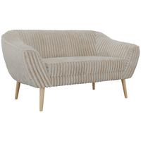 2-SITZER-SOFA PIRS - Beige Cord - Holzbeine - Beige/Buchefarben, Holzwerkstoff/Textil (140/75/74cm) - MKS