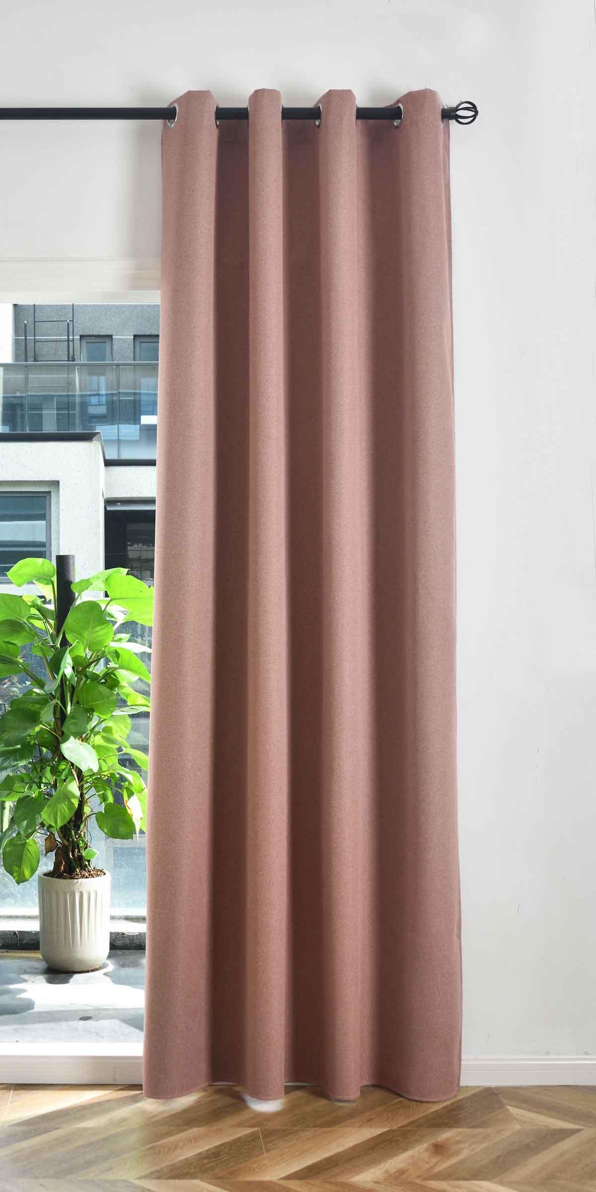 VORHANG MÜNCHEN DARK HxB 225x145 cm Altrosa - Altrosa, Textil (145/225/225cm) - Gardinenbox