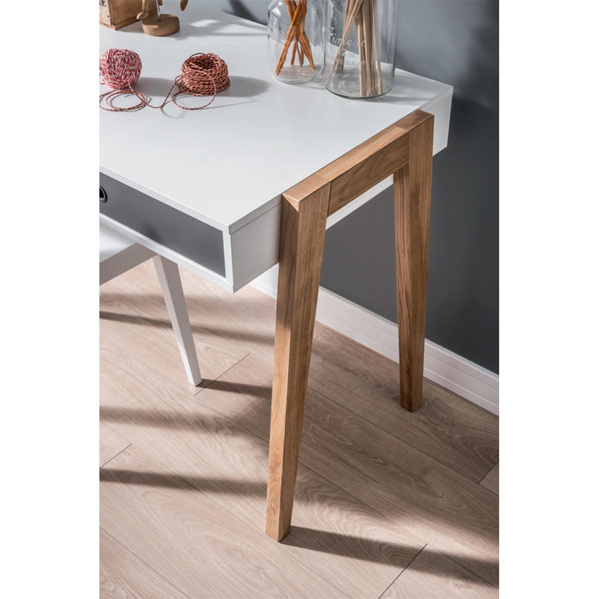 SCHREIBTISCH Grau - Grau, Holzwerkstoff (128/60/76cm) - Petits-meubles