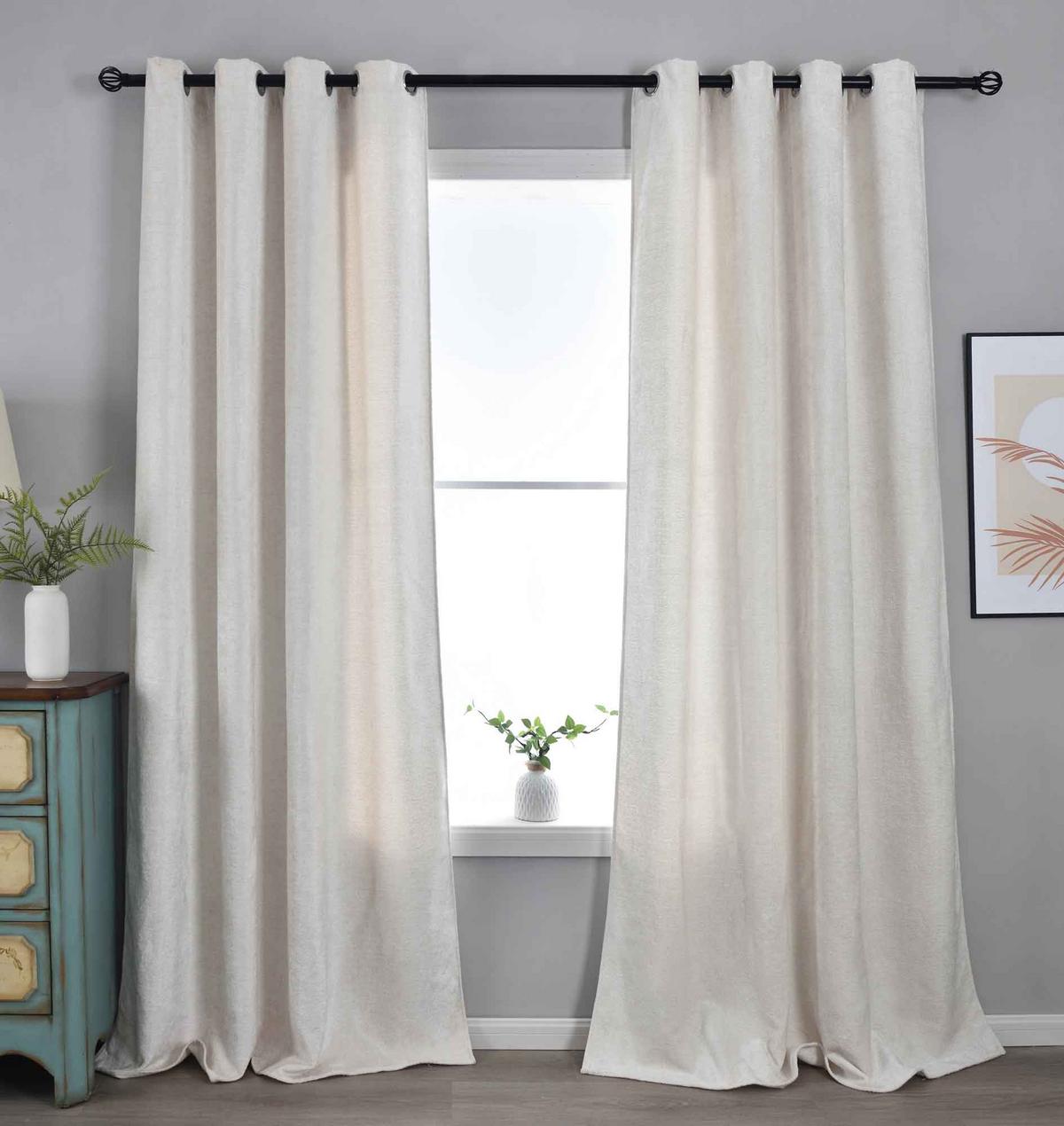 VORHANG 2ER SET »Nürnberg« HxB 245x135 cm Natur - Naturfarben, Textil (135/245cm) - Gardinenbox