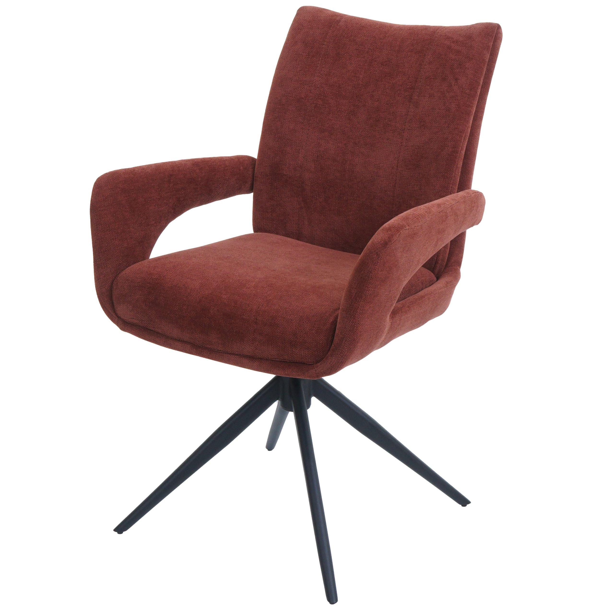 ESSZIMMERSTUHL Rotbraun - Rotbraun, Textil (60/90/60cm) - MCW