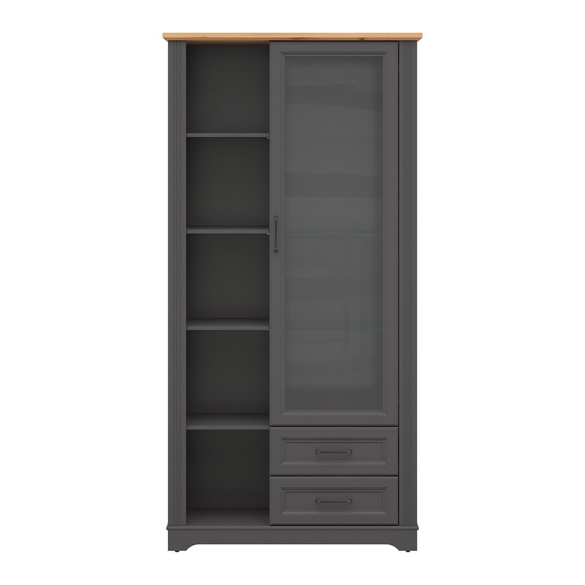GESCHIRRSCHRANK Charlie Grau - Grau, Holzwerkstoff (100/200/42cm) - Petits-meubles