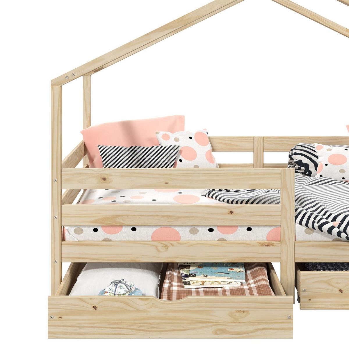 HAUSBETT ENA 90X200 CM - Naturfarben, Holz (96/148/206cm) - IDIMEX