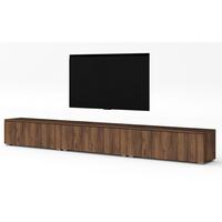 LOWBOARD Loriano 3x100 Nussbaum Warmia 300/36,5/32 cm – Hängend und Stehend - Nussbaumfarben, Holzwerkstoff/Kunststoff (300/36.5/32cm) - AX Living