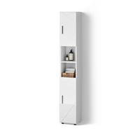 BADSCHRANK Ronco Weiß Hochglanz 30 x 192 cm - Weiß Hochglanz, Holzwerkstoff (30/192/30cm) - Livinity®