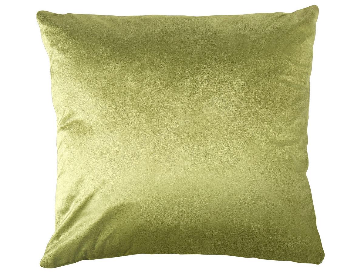 DEKOKISSEN 2er-Set Olivgrün 43/43 cm Narcissus - Olivgrün, Textil (43/43cm) - Beliani
