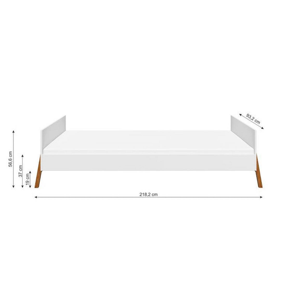 KINDERBETT 90/200 Lotta Weiß - Weiß, Holzwerkstoff (90/200cm) - Petits-meubles