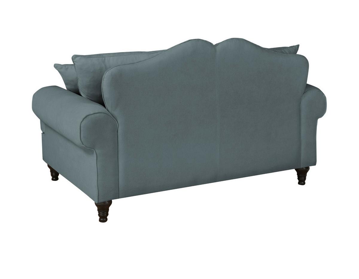 SOFA grau Landhaus, Couch 2-Sitzer 170 cm - Grau, Holz/Textil (170/95/100cm) - Furn.Design
