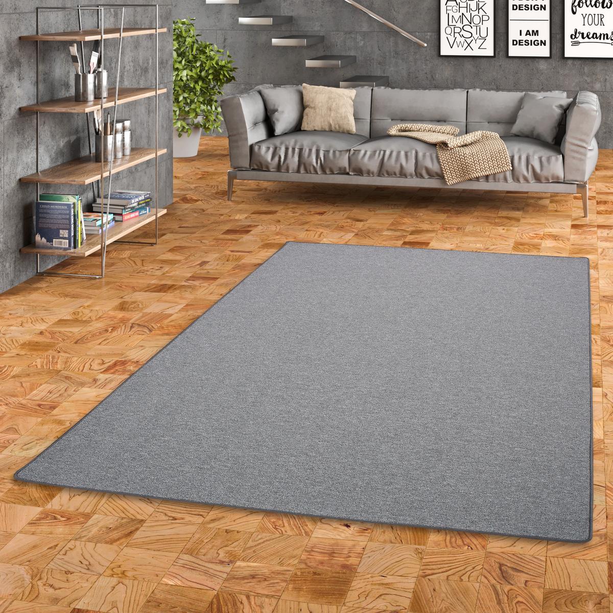 FEINSCHLINGEN VELOUR TEPPICH STRONG - Anthrazit, Textil (133/133cm) - Snapstyle