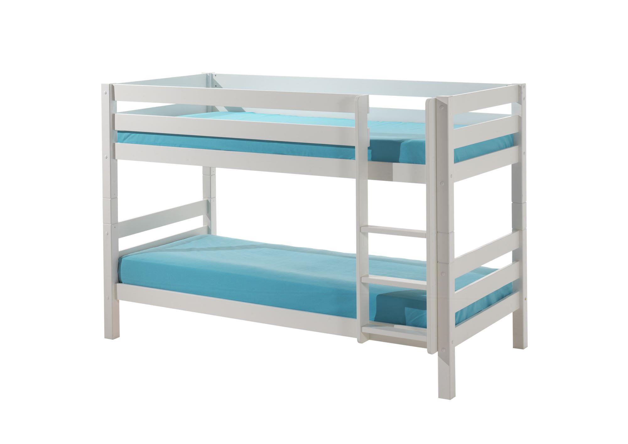 ETAGENBETT Karolina 210x140x105 aus Massivholz in Weiß - Weiß, Holz (90/200cm) - 58aufmkessel