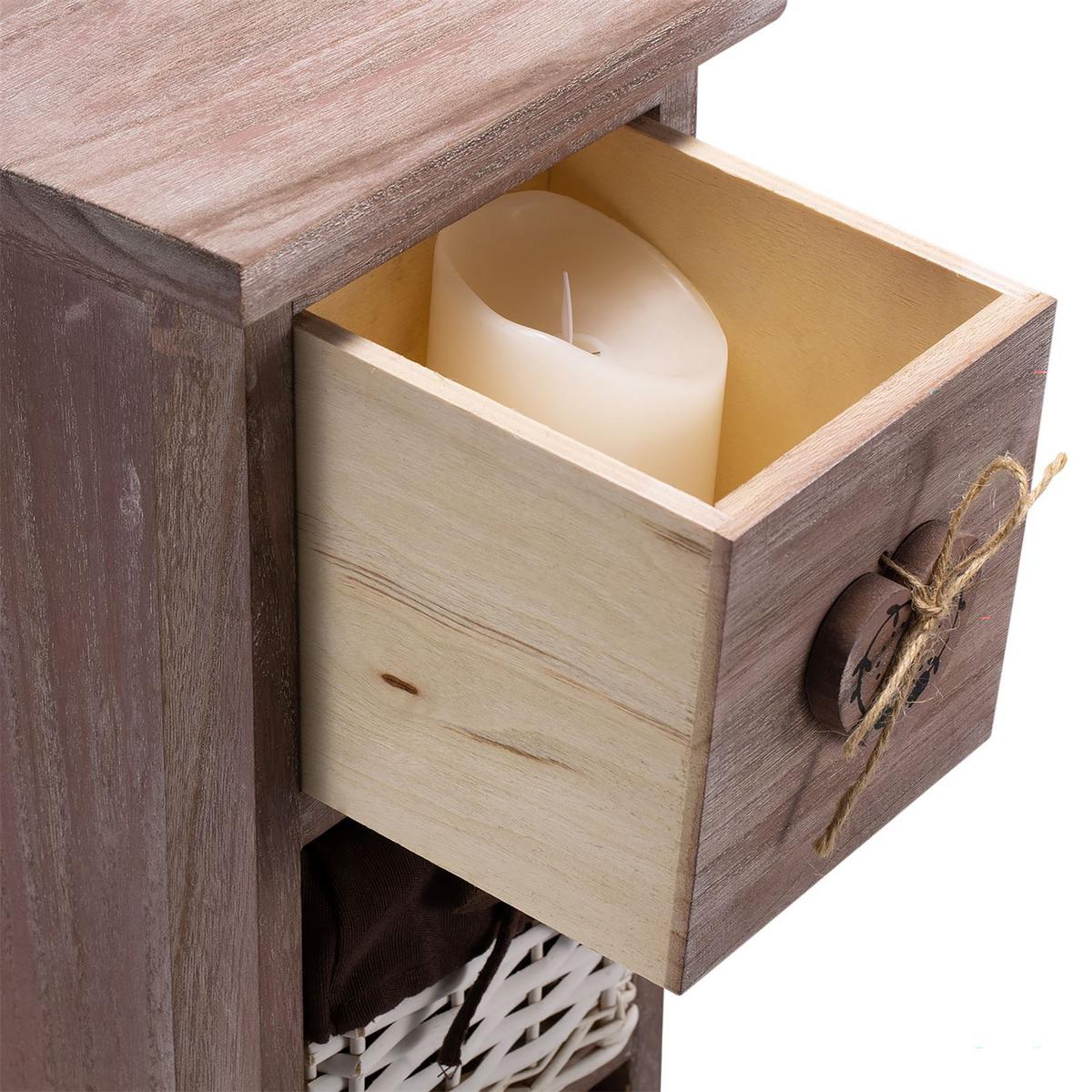 REGAL FLOWER braun, braun/weiß - Braun, Holz (20/70/20cm) - CARO-Möbel