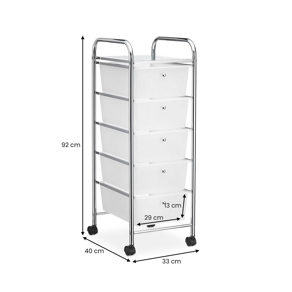 BADROLLWAGEN GINA transparent - Transparent, Kunststoff/Metall (33/92/40cm) - IDIMEX