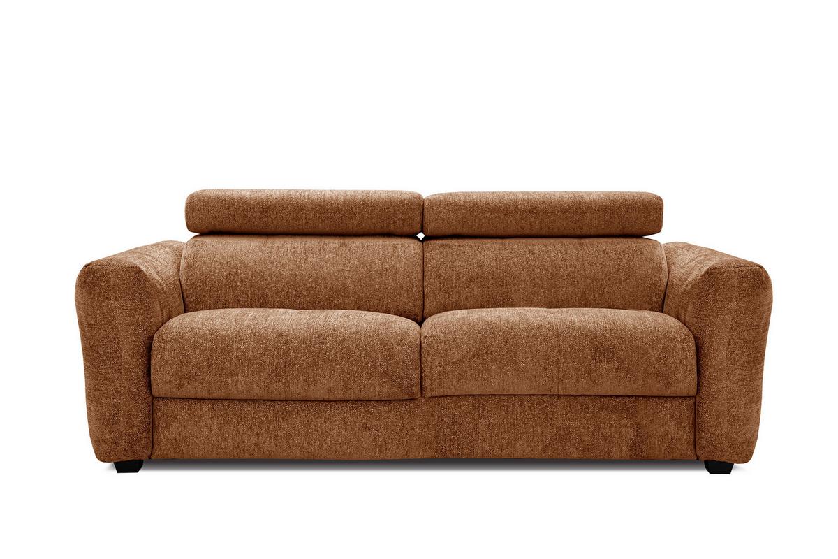 SOFA CALVERA 3-Sitzer, dunkelorange - Dunkelorange, Holzwerkstoff/Textil (204/79/106cm) - Wozimo