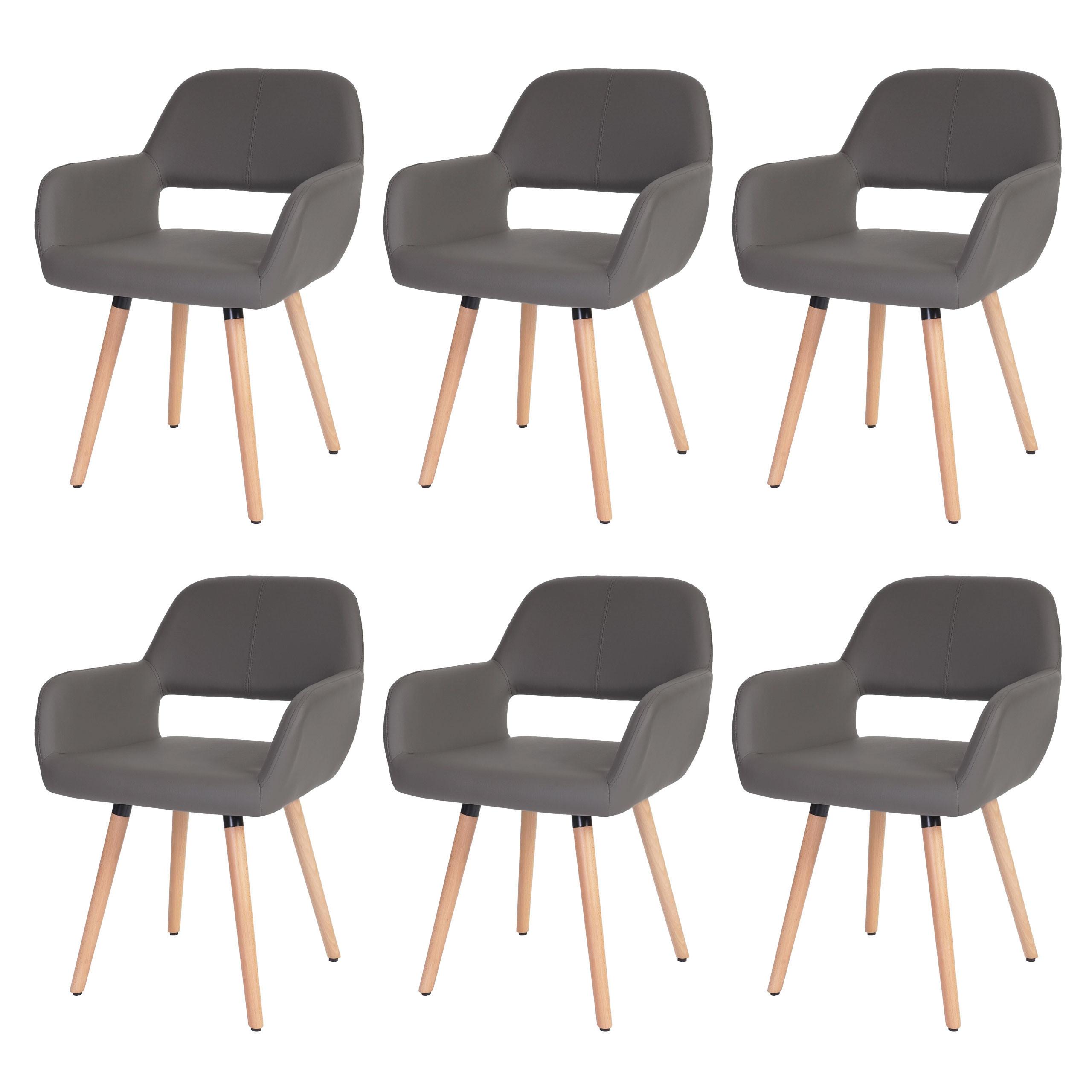 ESSZIMMERSTUHL Grau 6er-Set - Grau, Textil (56/78/57cm) - MCW