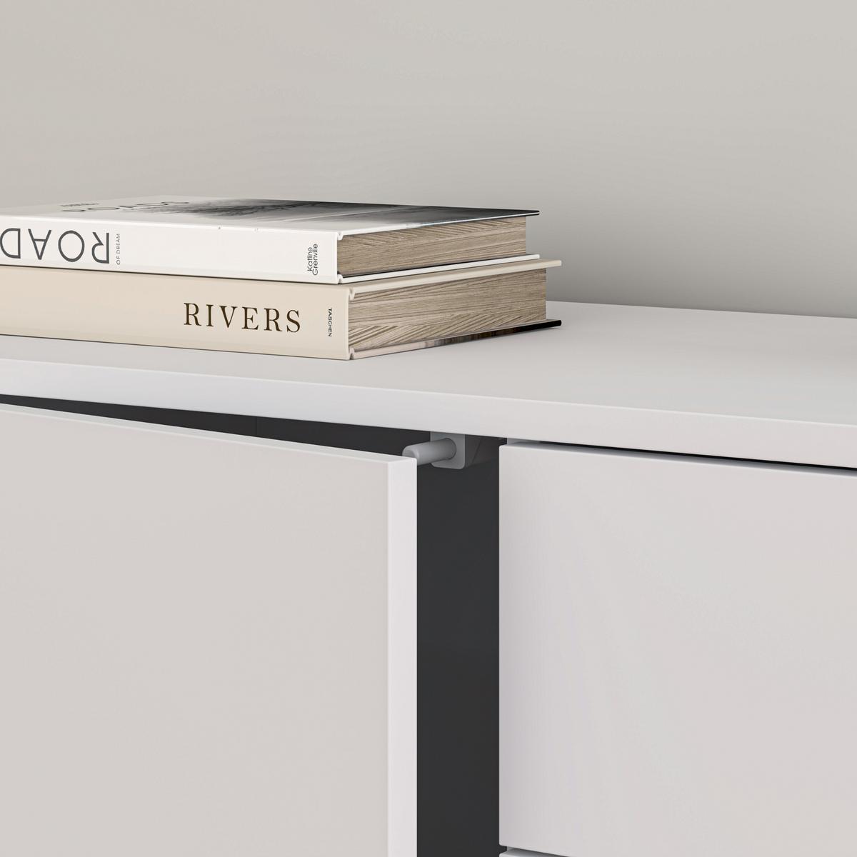 SIDEBOARD Paarl - Weiß, Holzwerkstoff (79/74/36cm) - [en.casa]