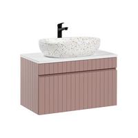 WASCHTISCH 80.4cm Zelie Rose - Pink, Holzwerkstoff (80.4/48/46cm) - Petits-meubles