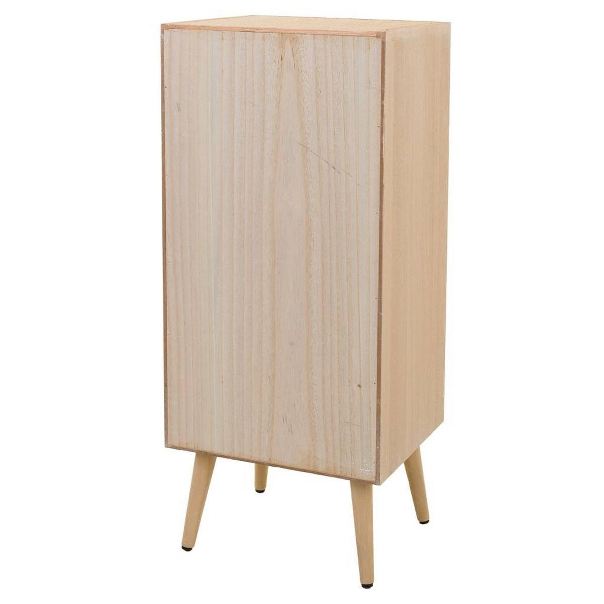 KOMMODE aus MDF und Gitter, braun, 42x37x101cm - Braun, Holzwerkstoff (42/100.5/36.5cm) - Wanderlust
