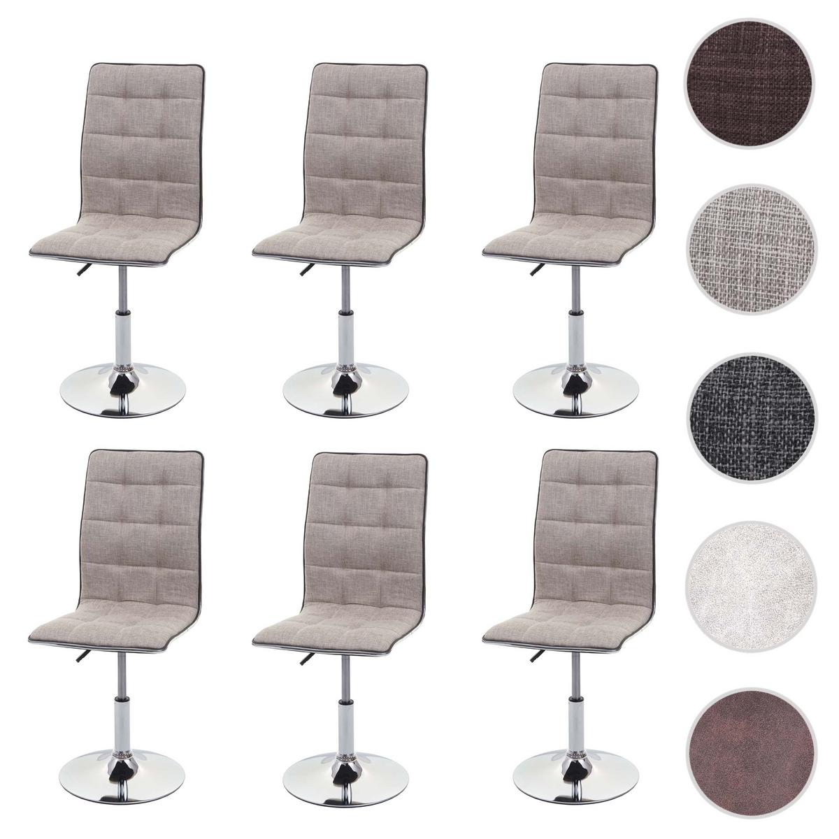 ESSZIMMERSTUHL Beige, Grau 6er-Set - Greige/Beige, Textil (43/103/54cm) - MCW