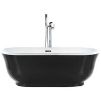 BADEWANNE FREISTEHEND 77x170x61 cm schwarz Tesoro - Schwarz, Kunststoff (77/61/170cm) - Beliani