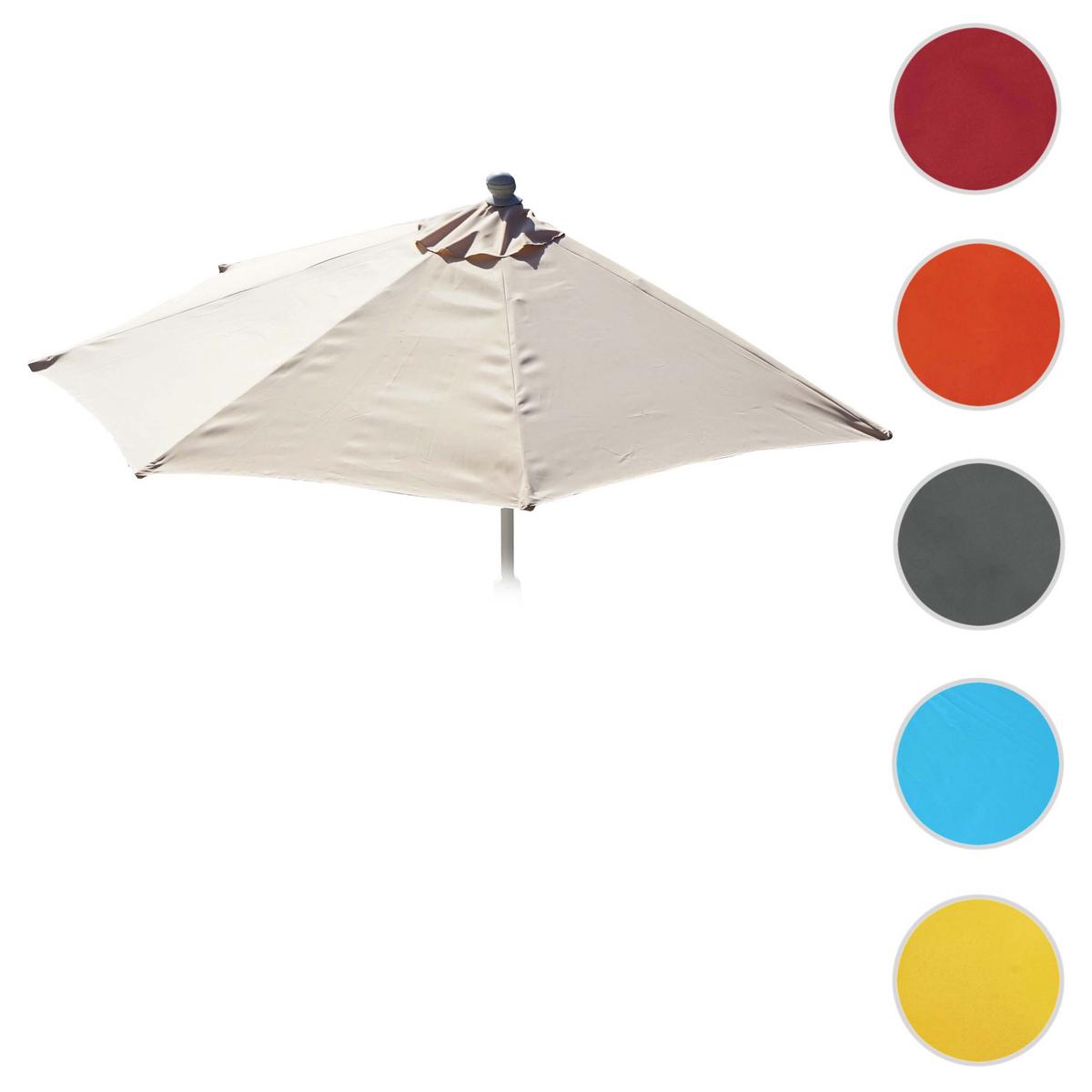 ERSATZ-BEZUG SONNENSCHIRM HALBRUND Cremeweiß - Weiß, Textil (285/145cm) - MCW