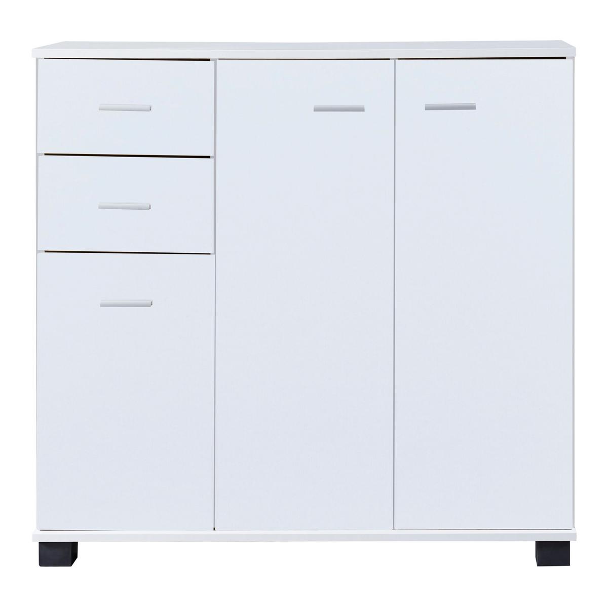 SIDEBOARD Crimla - Weiß, Holzwerkstoff (80/76/28cm) - [en.casa]