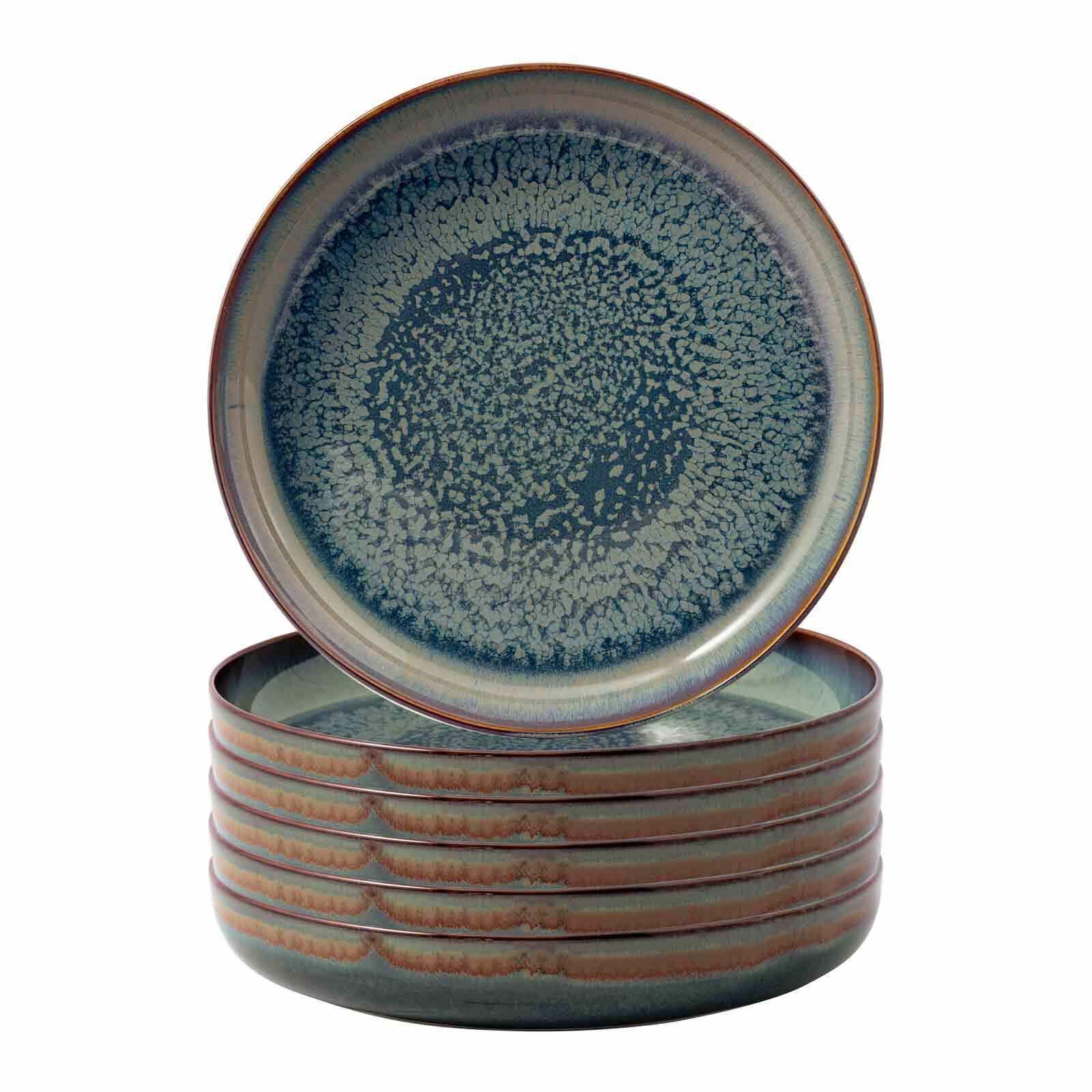 SUPPENTELLER Crafted Breeze ø 21,9 cm 6er Set - Blaugrau, Keramik (21.9cm) - like.Villeroy & Boch