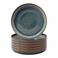 SUPPENTELLER Crafted Breeze ø 21,9 cm 6er Set - Blaugrau, Keramik (21.9cm) - like.Villeroy & Boch