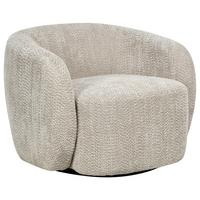 DREHSESSEL Stoff Beige Tore - Beige, Textil (85/67/80cm) - Beliani